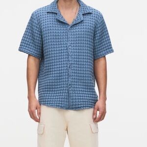 OAS Men’s Coronet Cuba Waffle Shirt In Blue
